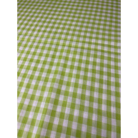 Green White Gingham Cotton Fabric 18" x 34" Sewing Crafts & Quilting - Picture 8 of 11